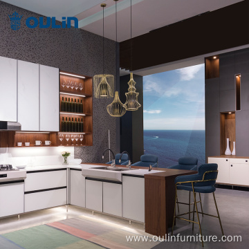 Modern minimalist style high quality home kitchen cabinet